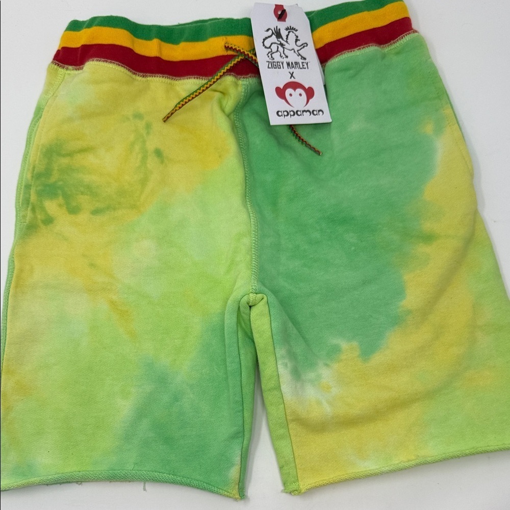 Appaman Green and Yellow Tie-Dye Kids Athletic Shorts NWT size 10 - Picture 1 of 6